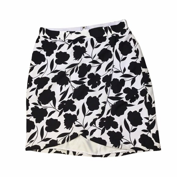 Ann Taylor Lavender Blue NEW Front Floral Print Lined Mini Skirt SZ 10P - Picture 8 of 9